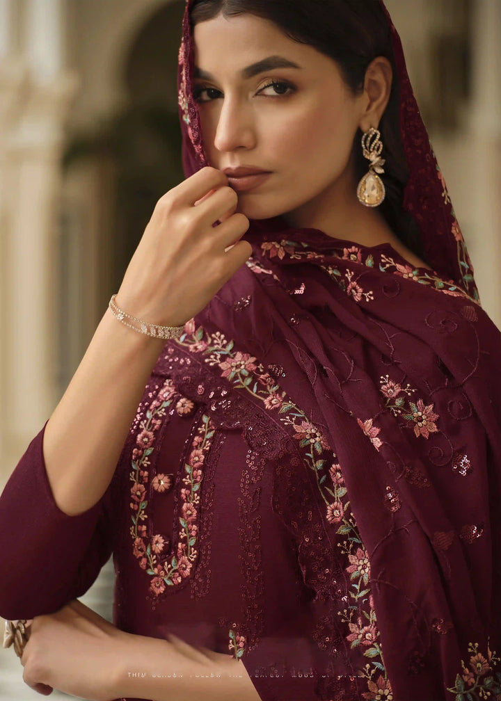 Stylish Chinon Salwar Suit Heavy Multi Thread Embroidery for Party Wear
