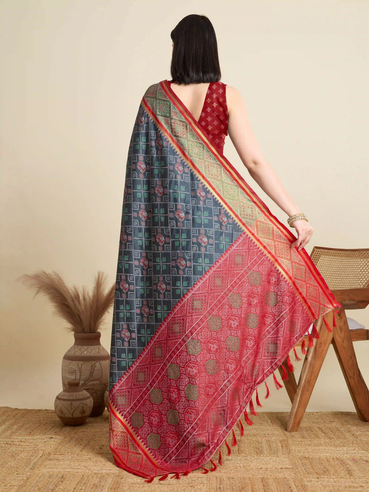 Glamorous Meenakari Patola Saree – Festive & Party Ready Look