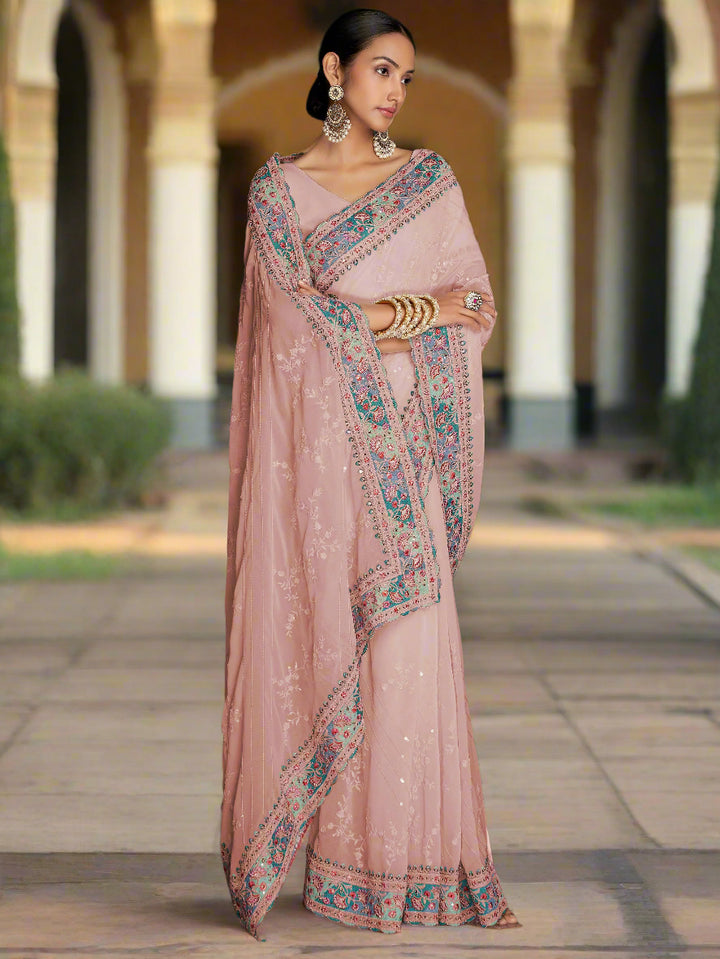 Vibrant color luxurious fabric exclusive attire crafted for elegance and style.