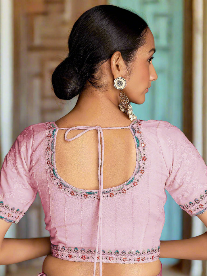 Vibrant color luxurious fabric exclusive attire crafted for elegance and style.