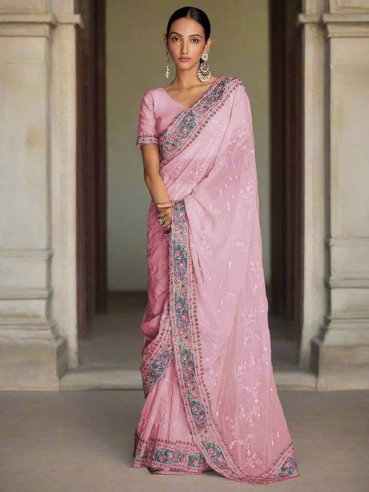 Vibrant color luxurious fabric exclusive attire crafted for elegance and style.