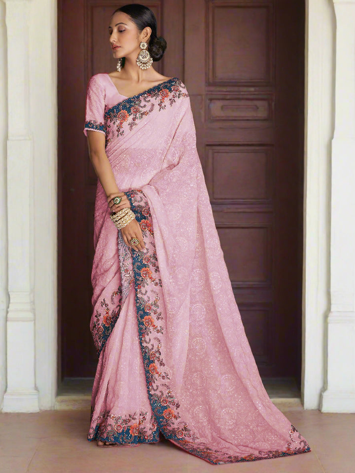 Vibrant color luxurious fabric exclusive attire crafted for elegance and style.