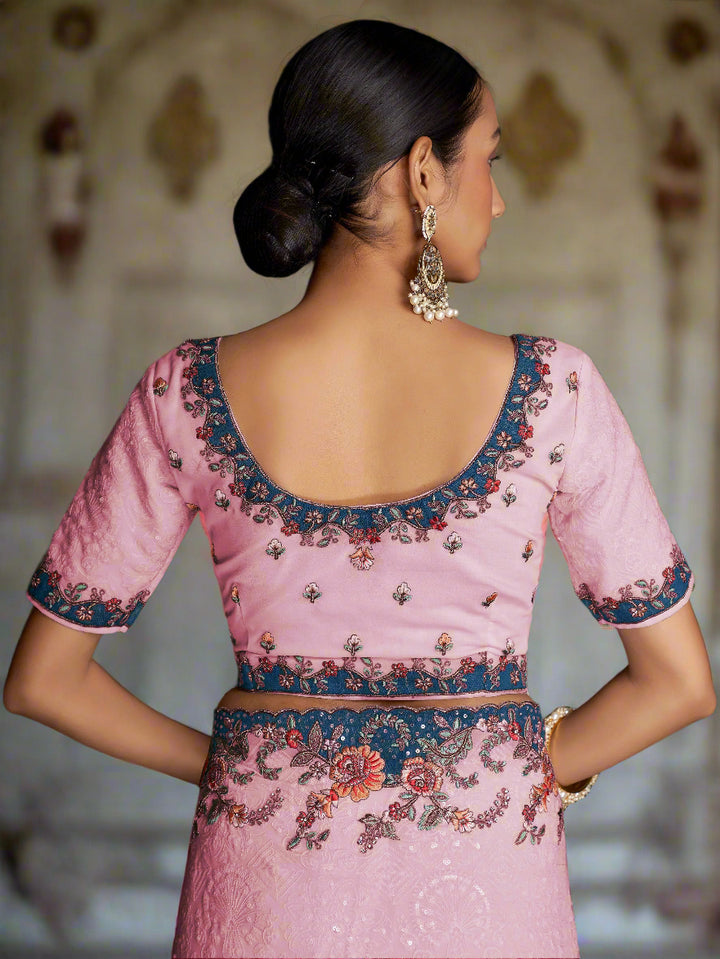 Vibrant color luxurious fabric exclusive attire crafted for elegance and style.