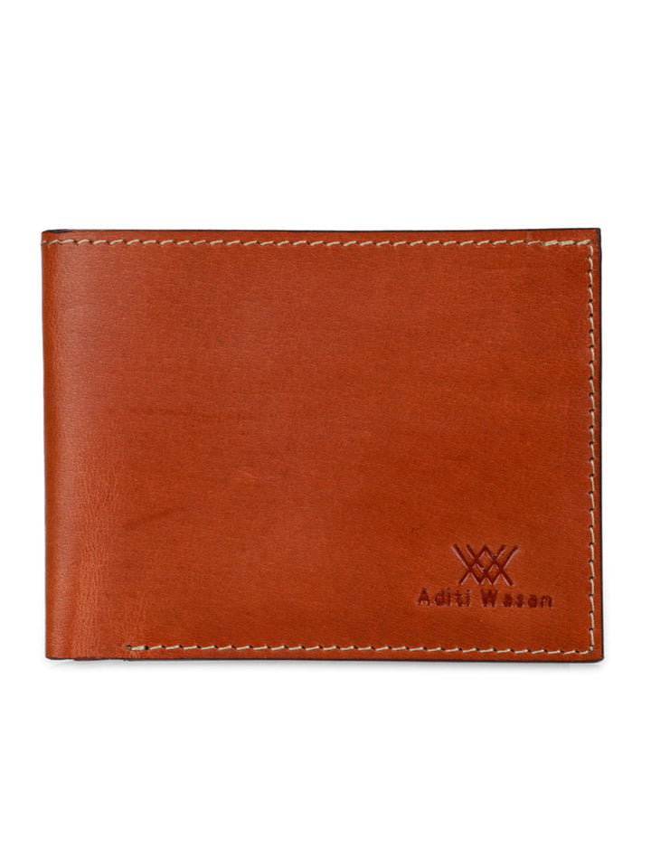 Two tone brown bi-fold wallet - Aditi Wasan