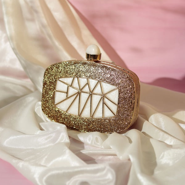 Alia Mother of Pearl Clutch | Premium Quality Hand Clutch for Stylish Looks