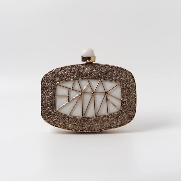 Alia Mother of Pearl Clutch | Premium Quality Hand Clutch for Stylish Looks