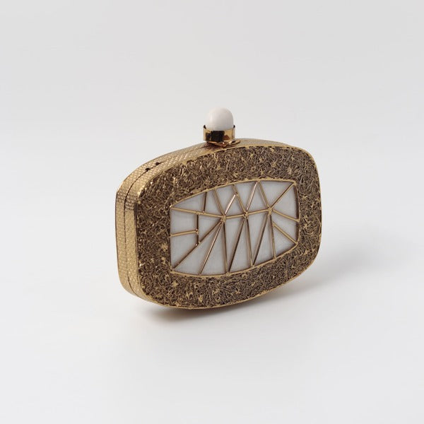 Alia Mother of Pearl Clutch | Premium Quality Hand Clutch for Stylish Looks