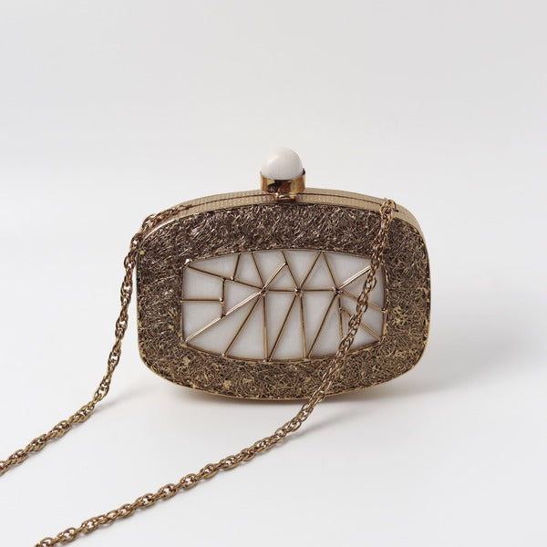 Alia Mother of Pearl Clutch | Premium Quality Hand Clutch for Stylish Looks