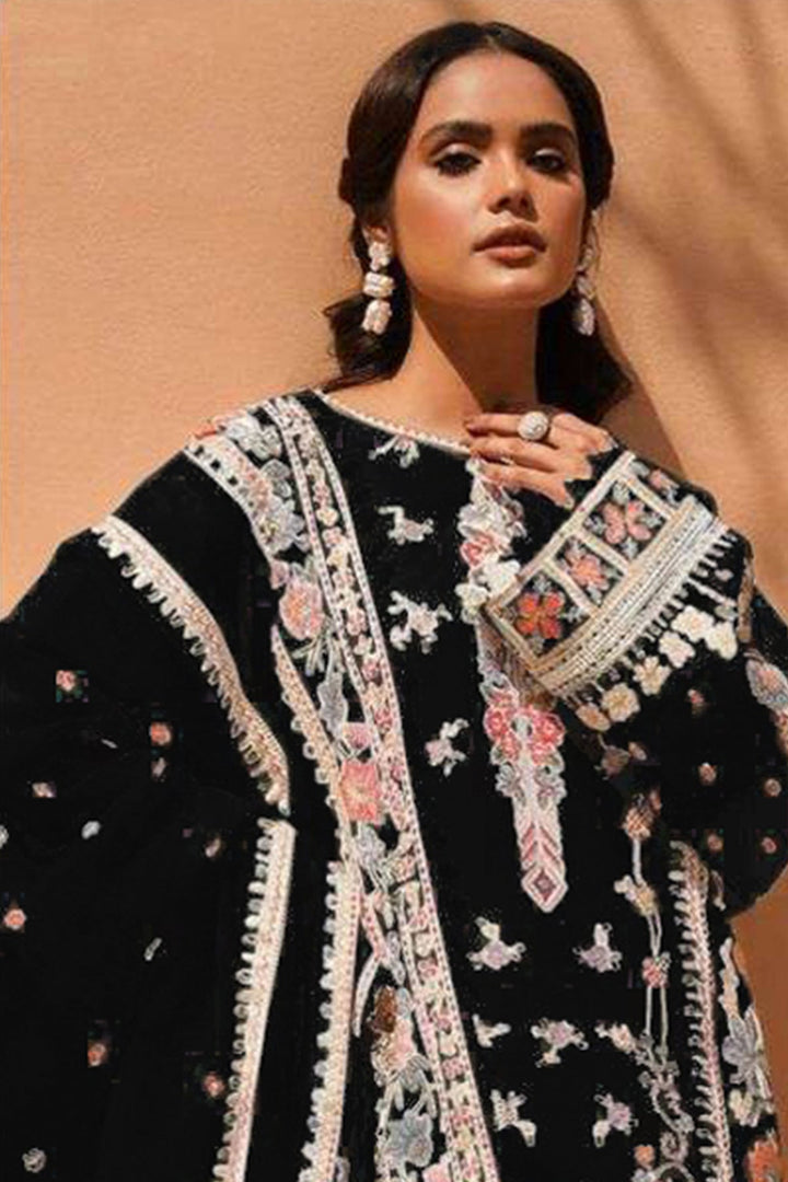 Black Rayon Salwar Kameez | Beautiful Outfit with Imported Silk Chex Dupatta