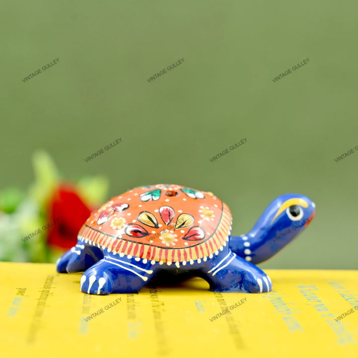 Handcrafted Metal Tortoise Agarbatti Stand | Traditional Home Décor Item