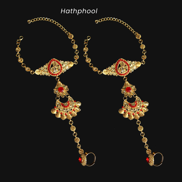 Kundan Bridal Set | Exquisite Red Wedding Jewelry Set