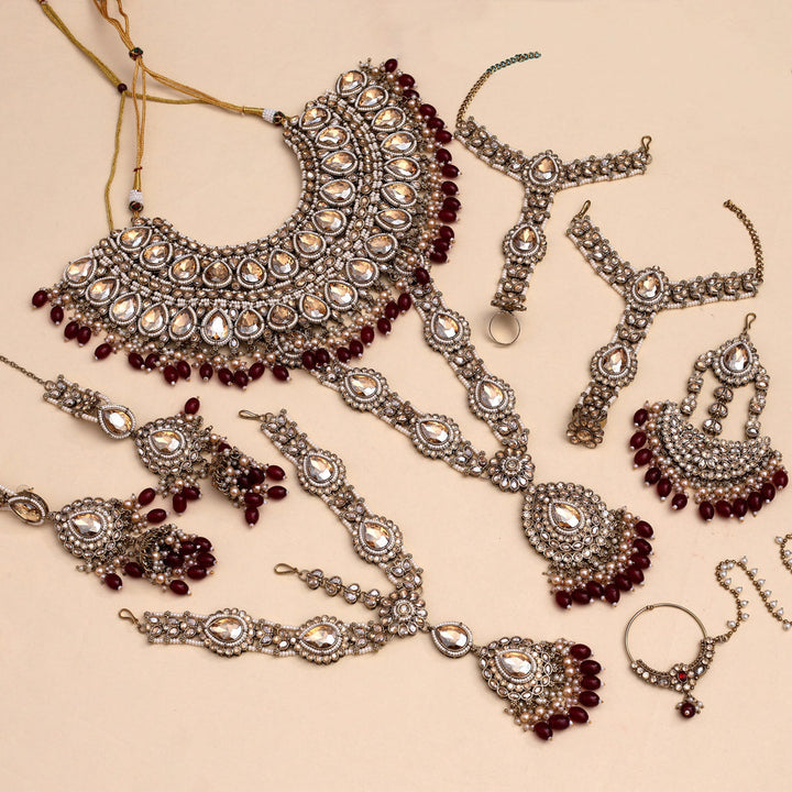 Exquisite Kundan Bridal Set | Dulhan Wedding Jewelry Collection