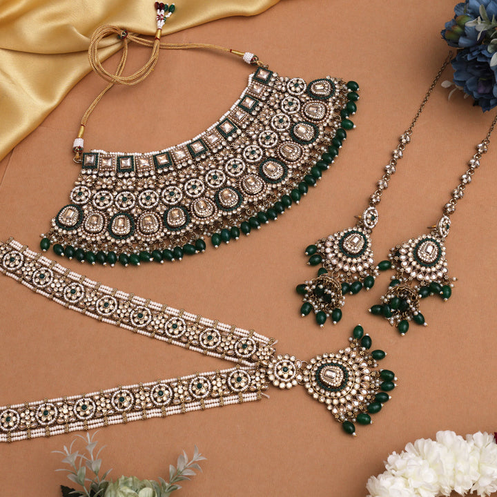 Elegant Kundan Bridal Jewelry Set | Dulhan Wedding Accessories