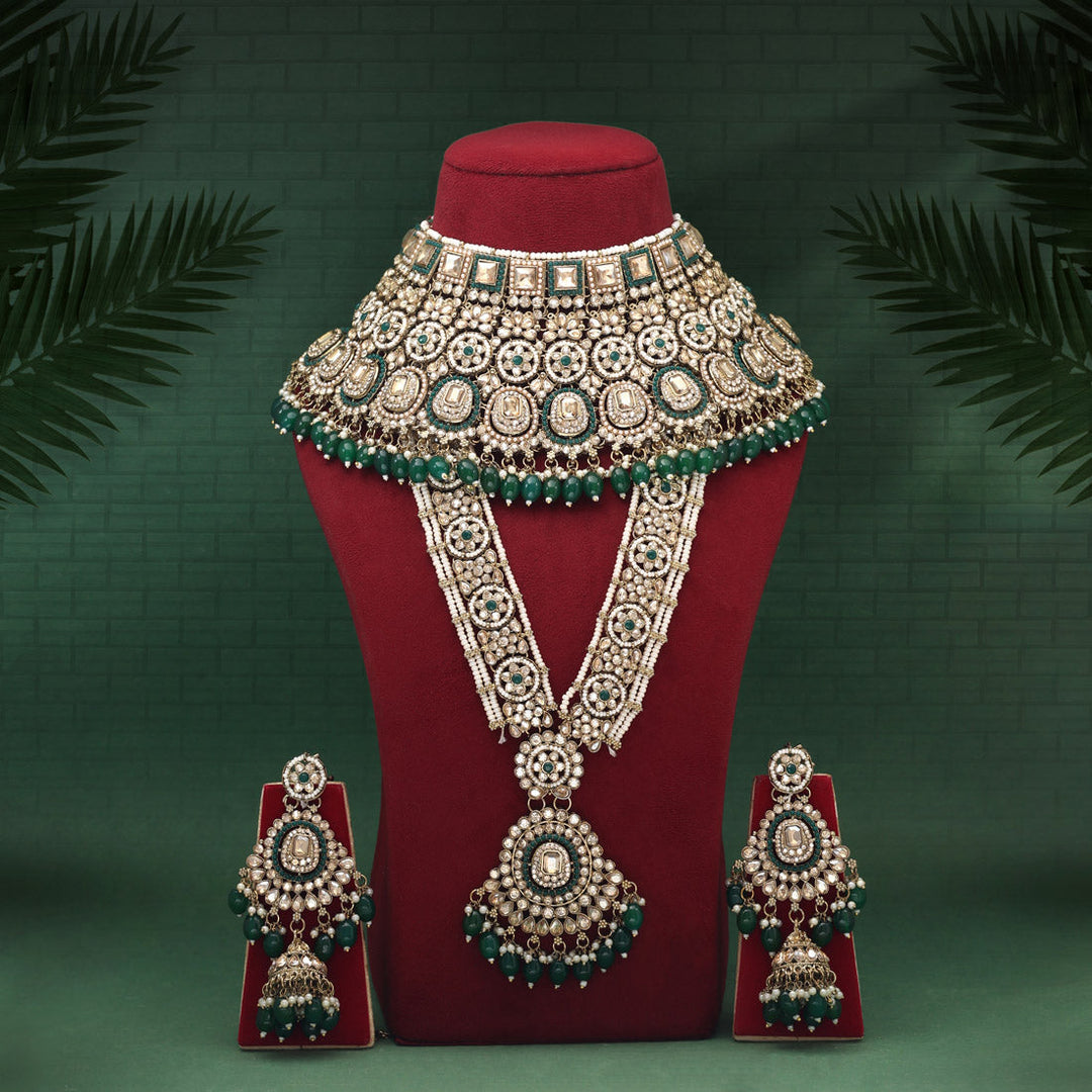 Elegant Kundan Bridal Jewelry Set | Dulhan Wedding Accessories