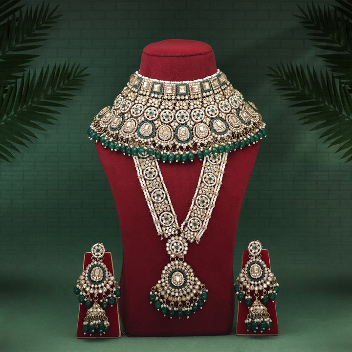 Elegant Kundan Bridal Jewelry Set | Dulhan Wedding Accessories