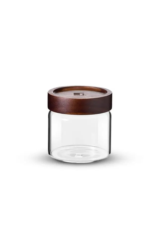 Airtight Borosilicate Container | Wooden Lid Elegant and Durable Design