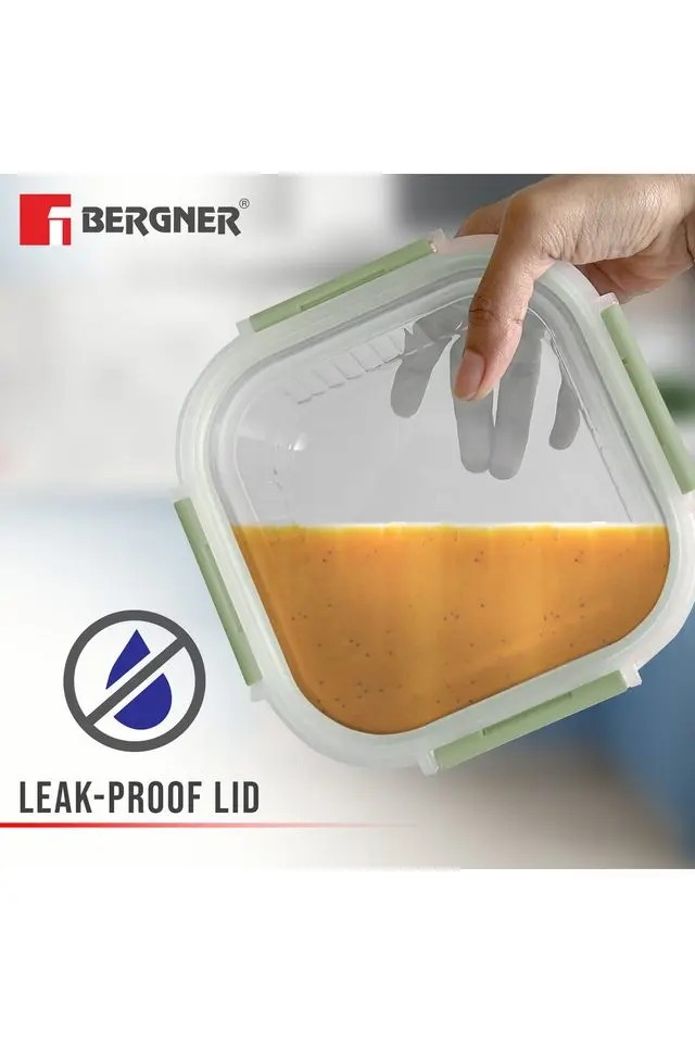 Premium Borosilicate Glass Food Rectangular Storage Container | Secure Smart Lock Lid