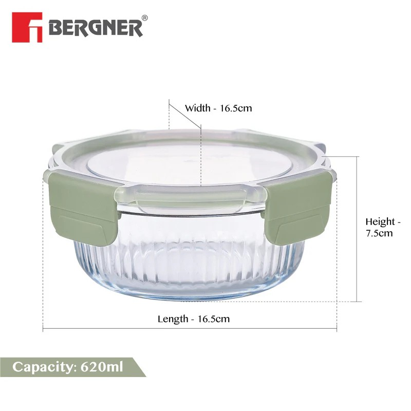 Round Glass Food Container | Premium Borosilicate for Freshness