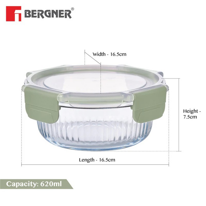 Round Glass Food Container | Premium Borosilicate for Freshness