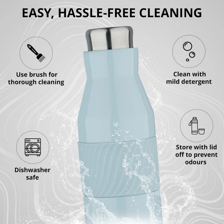 Bergner Walking Grip & Go Thermosteel Hot and Cold 600ml Flask | Double Walled Bottle