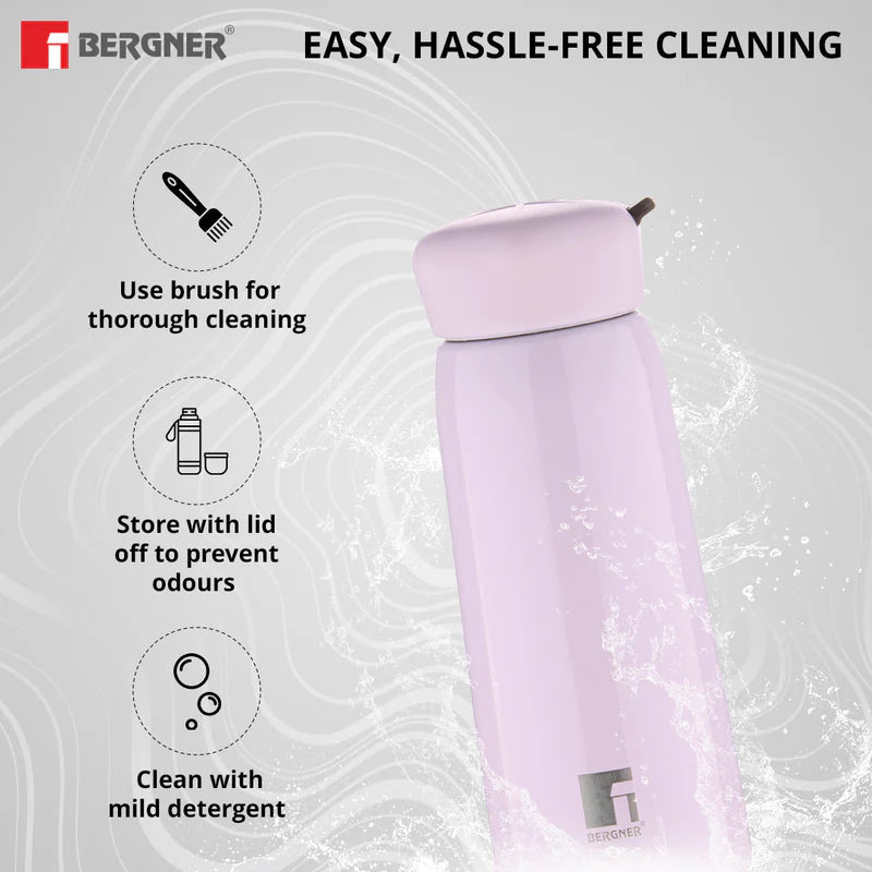 Walking Lily Luxe 400ml Flask | Bergner Thermosteel Double-Walled Leak-Proof
