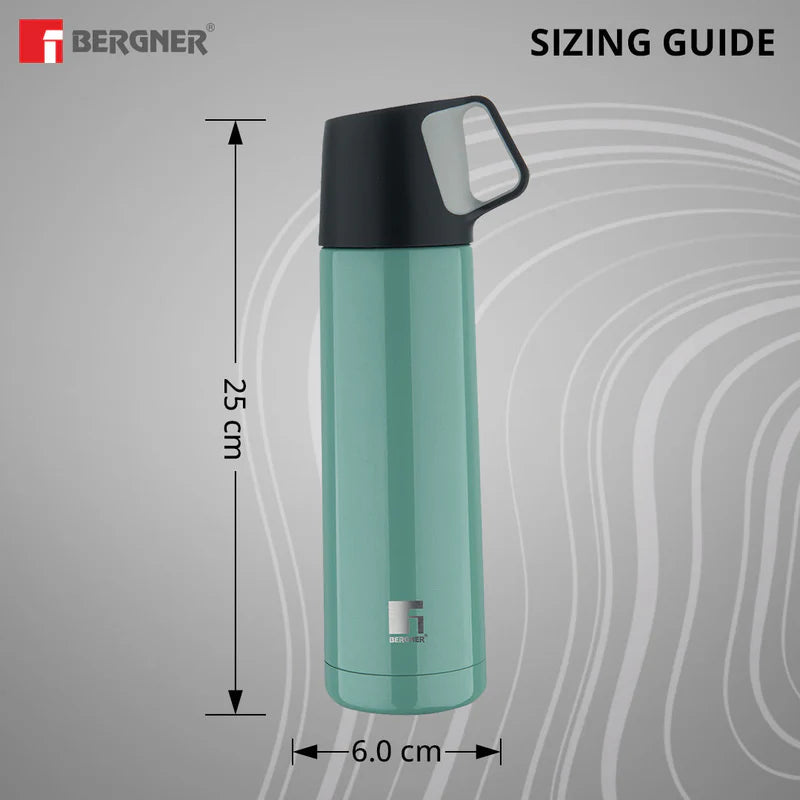 HydroCup 500ml Flask | Bergner Thermosteel Double-Walled Hot & Cold Bottle