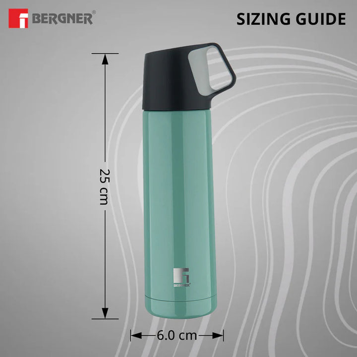 HydroCup 500ml Flask | Bergner Thermosteel Double-Walled Hot & Cold Bottle