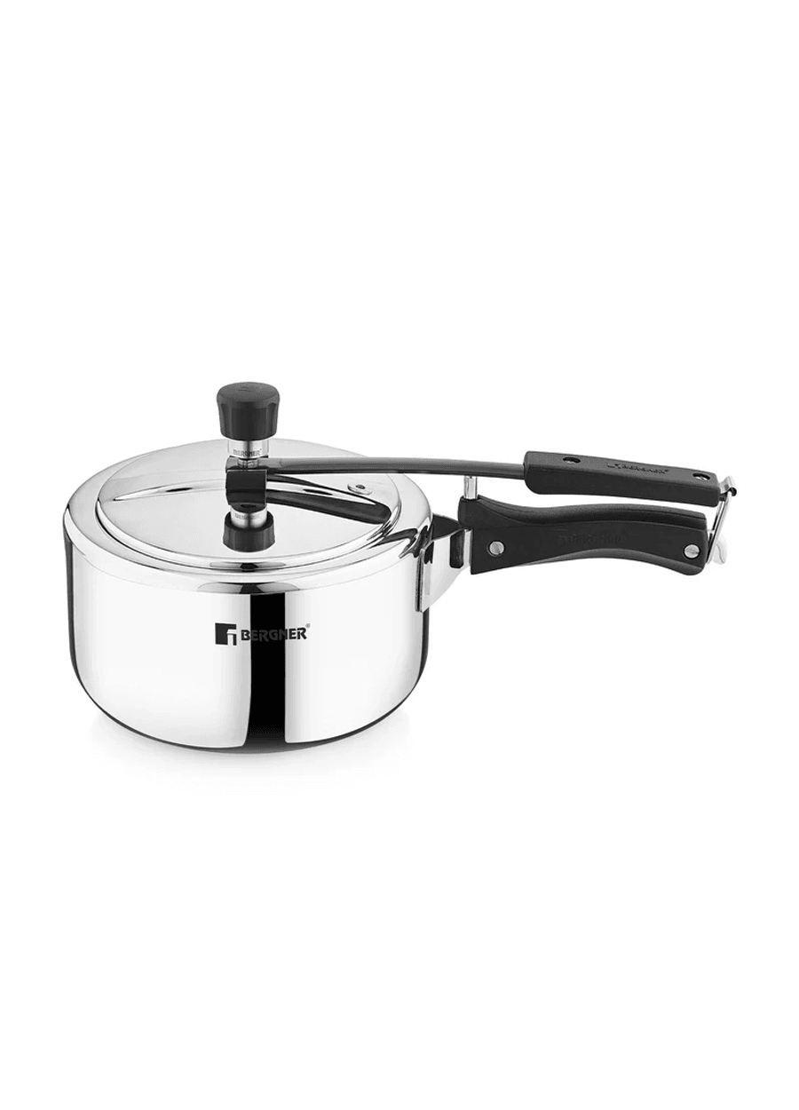 Bergner Inner Lid Triply Pressure Cooker | Durable 2.5 mm Induction Base