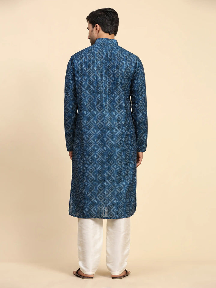 Blue Kurta Pajama Set for Men | Modern & Traditional Style for Sangeet