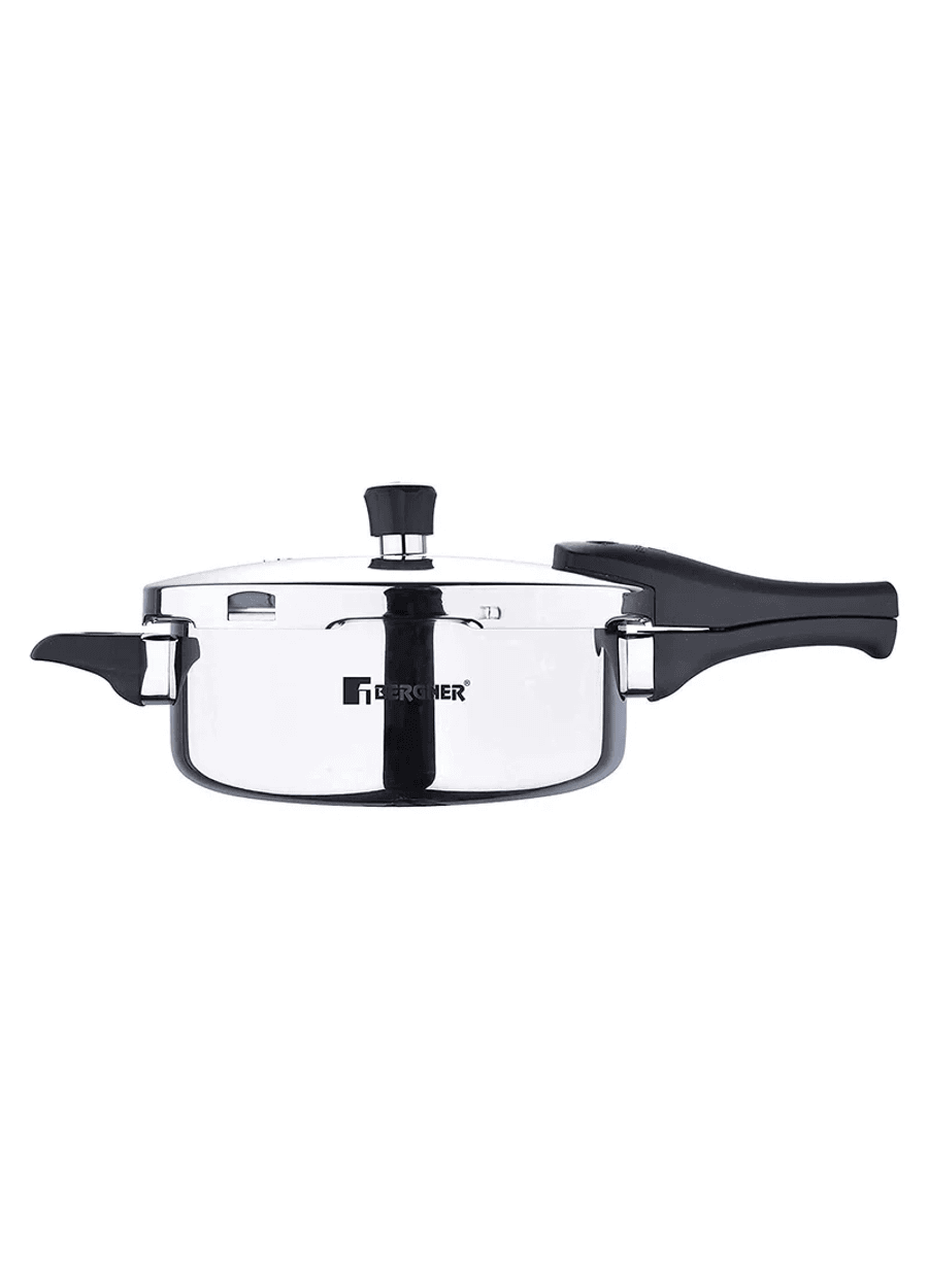 Bergner Argent 3.5L Triply Stainless Steel Pressure Pan | Safe Cooking