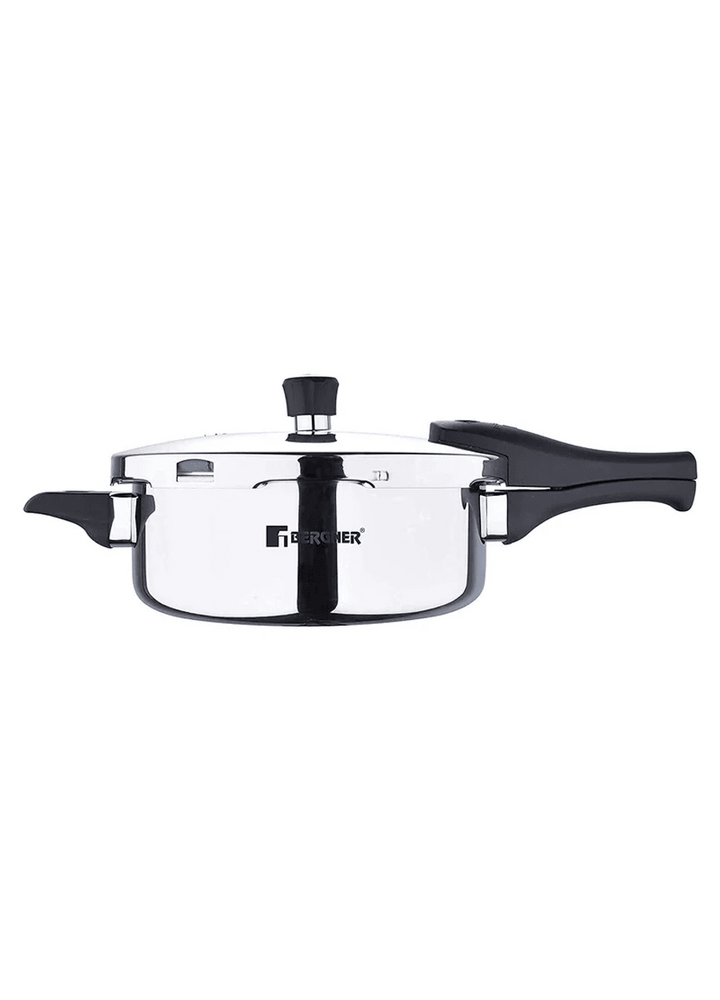 Bergner Argent 3.5L Triply Stainless Steel Pressure Pan | Safe Cooking