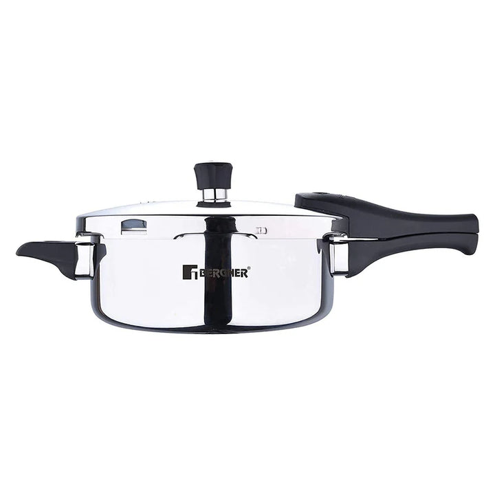 Bergner Argent 3.5L Triply Stainless Steel Pressure Pan | Safe Cooking