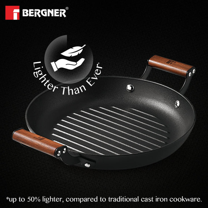 Bergner Odin Cast Iron Grill Pan - SilverBin
