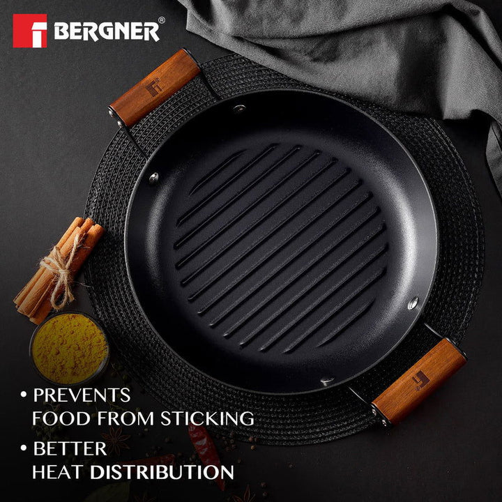 Bergner Odin Cast Iron Grill Pan - SilverBin
