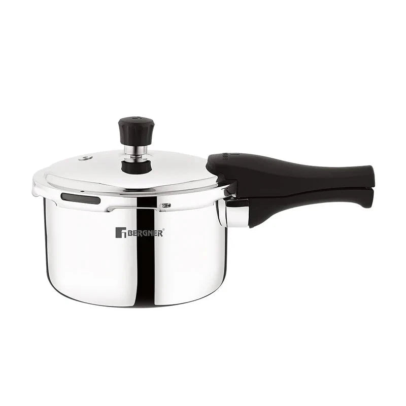 Bergner Trimax Triply Stainless-Steel Pressure Cooker - SilverBin