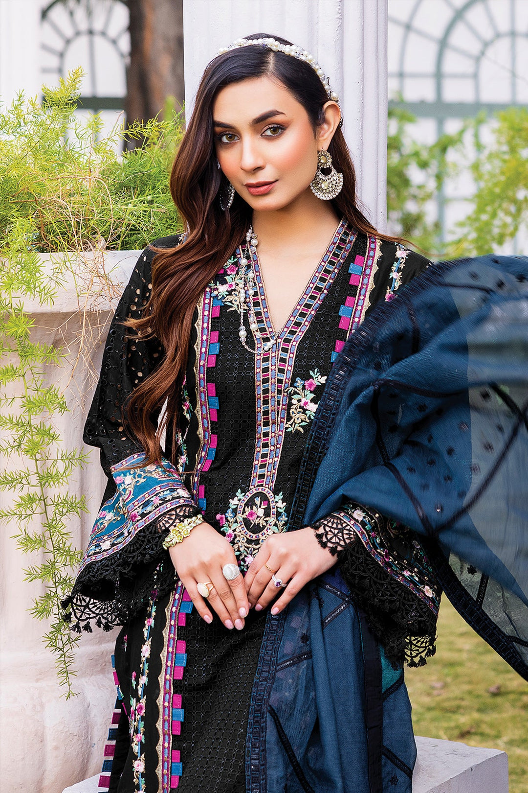 Stylish Black Georgette Kameez with Dupatta | Designer Ethnic Wear