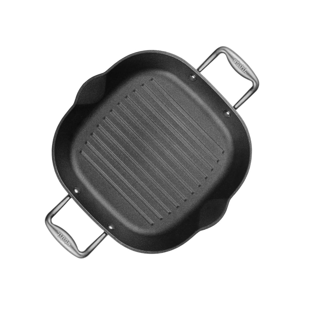 Stahl Blacksmith Cast Iron Grill Pan | Enameled, Rust-Free, 28cm | Gas & Induction Safe