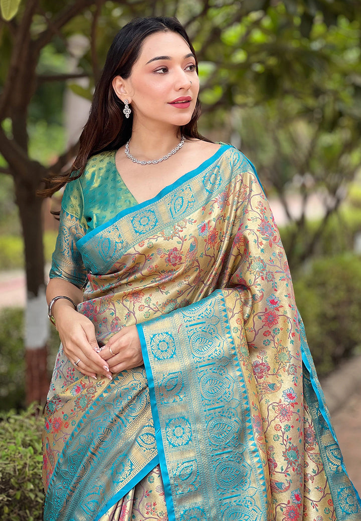 Buy Rama Beautiful Woven Silk Saree – Ideal Wedding & Party Wear
