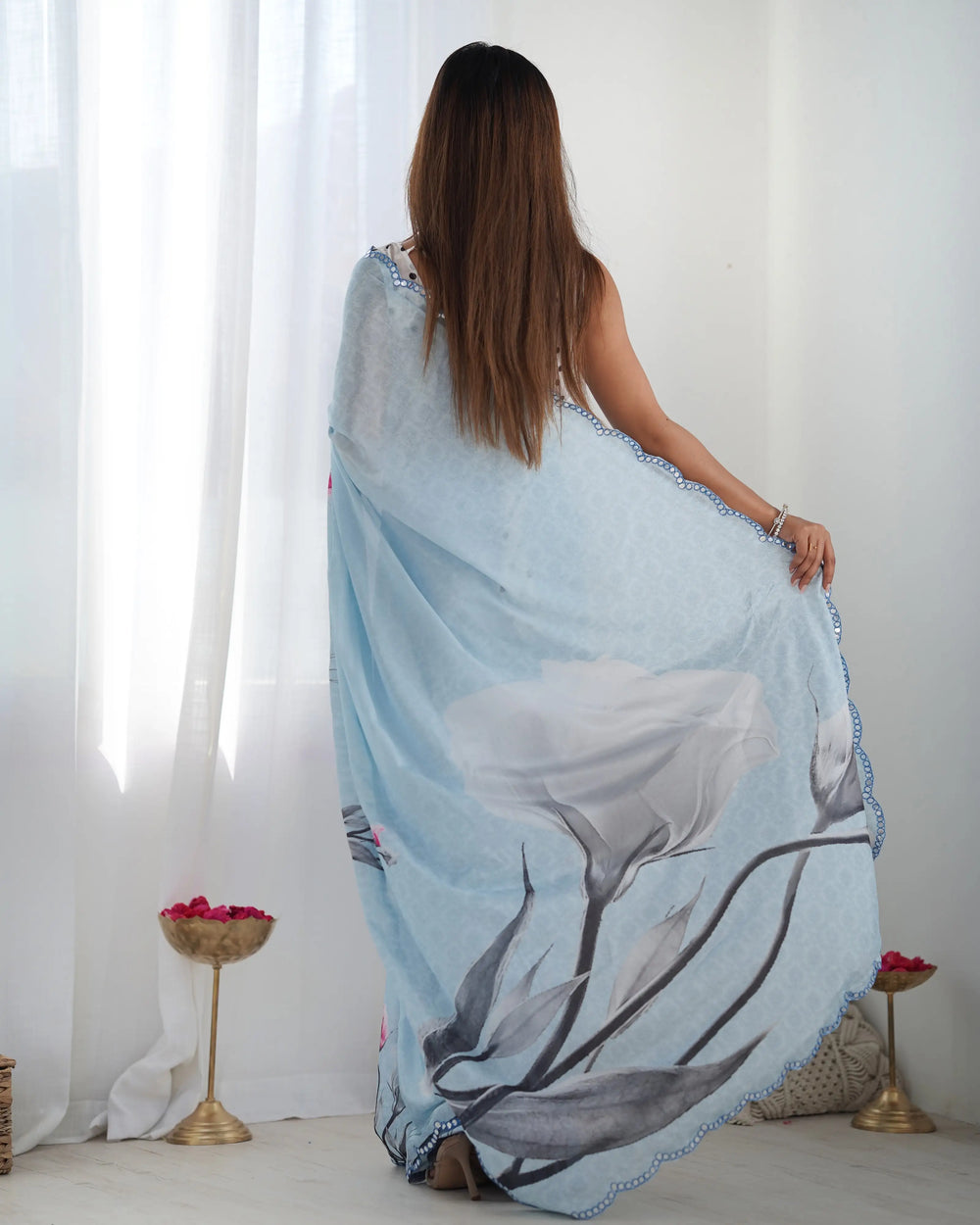 Buy Sky Blue Saree at Best Prices – Shop Elegant Styles SilverBin