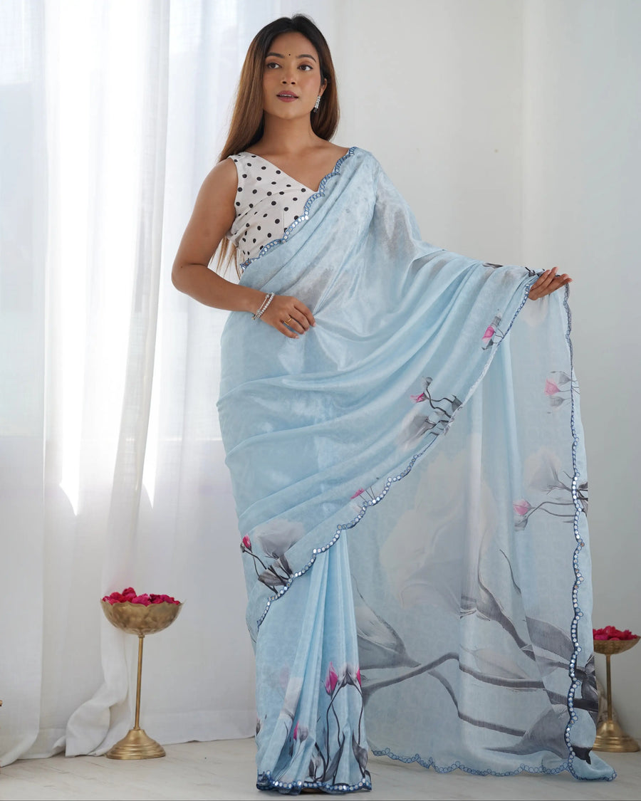 Buy Sky Blue Saree at Best Prices – Shop Elegant Styles SilverBin