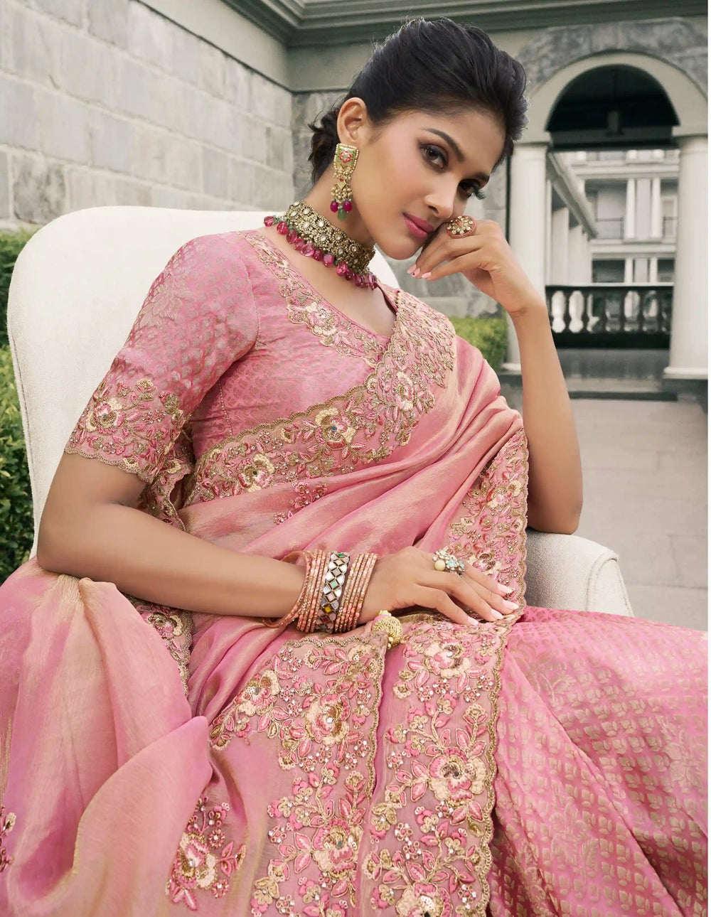 Buy Viscose Tissue Saree Online at Best Prices  