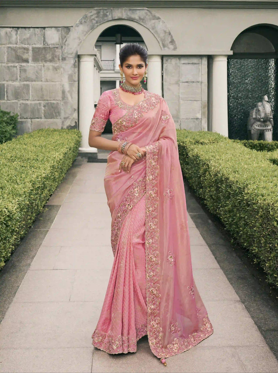 Buy Viscose Tissue Saree Online at Best Prices with silverbin