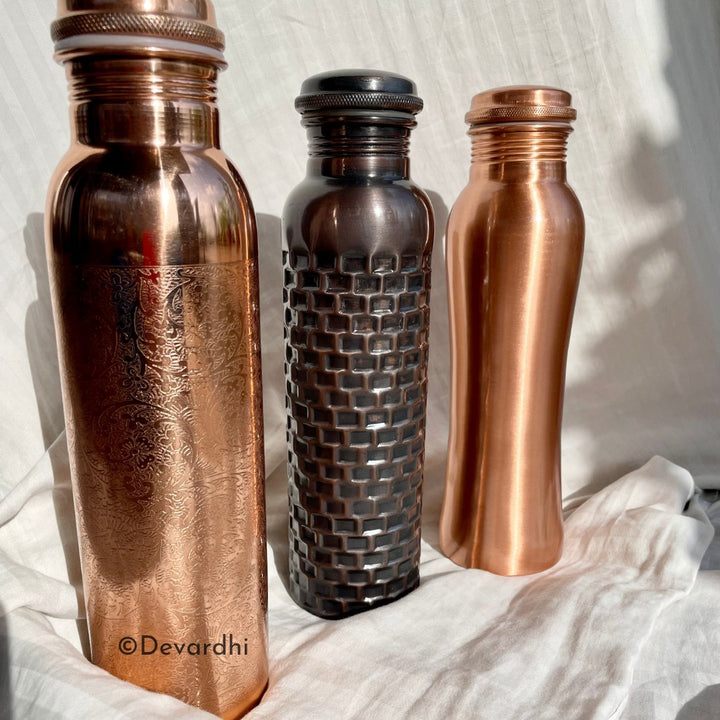 Copper Hydration Bottles | Eco-Friendly Combo Set of 3