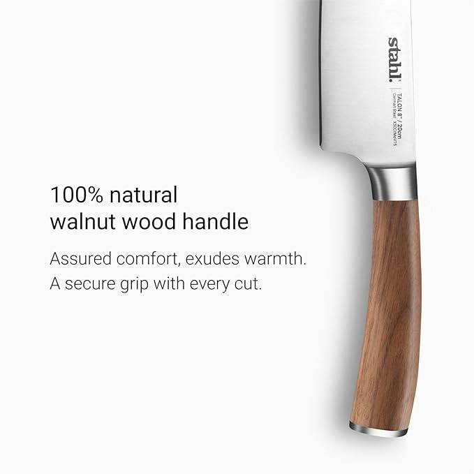 Chef Knife Talon Series Stahl | Walnut Wood Handle, 8 Inches / 20 cm
