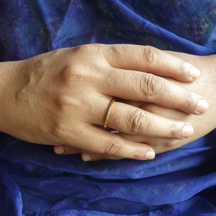 Gold Stone Engagement Ring | (Size US 7 ) Edition