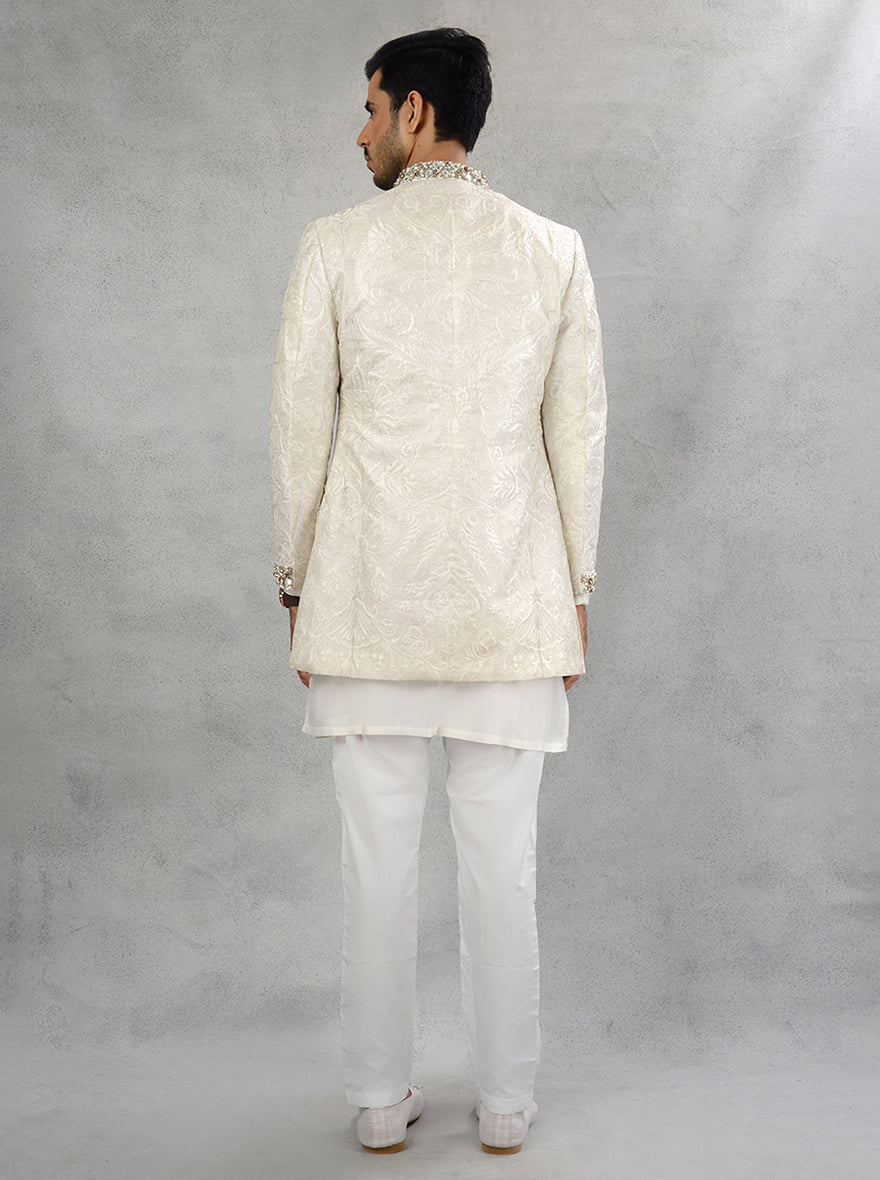Off-White Indo Western Clothing for Men | Blend Tradition & Style