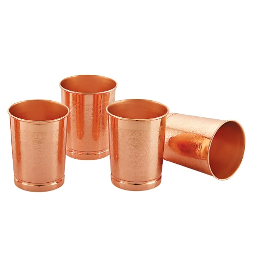Stylish Amrutam Hammered Copper Glass Set | Health Benefits in Every Sip