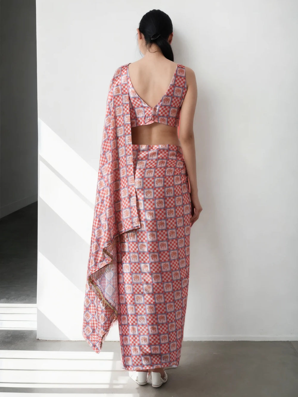 Chinon Saree with Lace Silverbin
