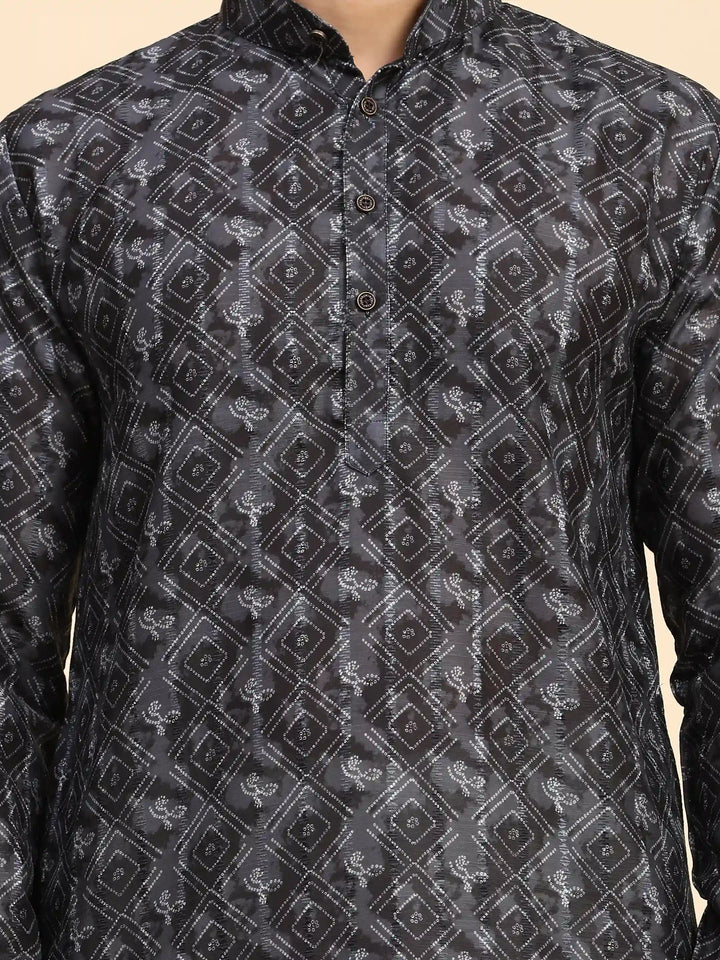 Men’s Black Kurta Set | Perfect for Festive Wear & Sangeet Celebration