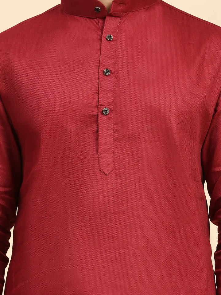 Maroon Kurta Pajama | Men’s Festive Kurta Set with Embroidery